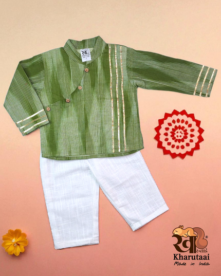 Ikkat Kurta Pant Boys Set - Festive Collection  - Ethnic
