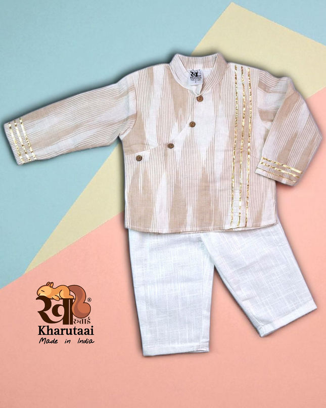 Ikkat Kurta Pant Boys Set - Festive Collection  - Ethnic