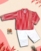 Red ikkat kurta / S
