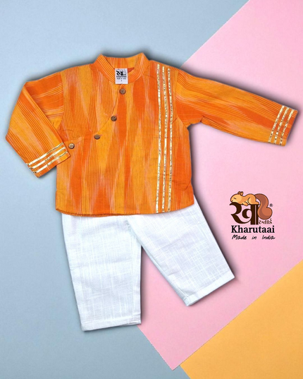 Ikkat Kurta Pant Boys Set - Festive Collection  - Ethnic