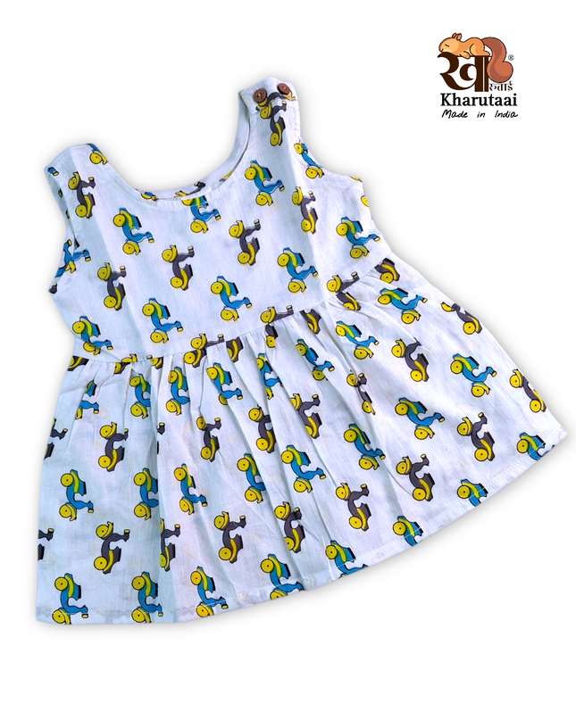 Baby Girl Cotton Frock - JC Regular Frock - Abstract Print