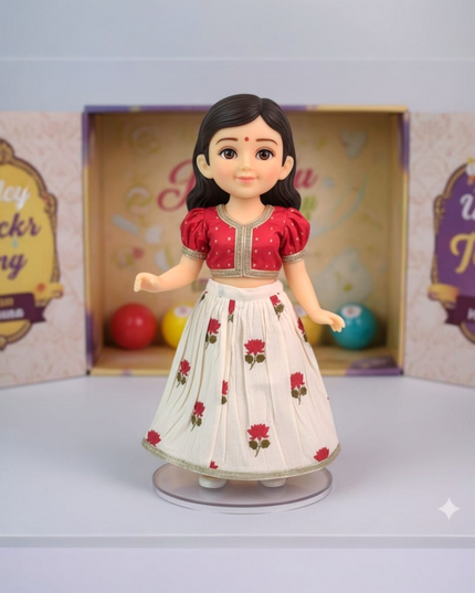 Girls Floral Lehenga Choli - Festive Outfit - Ethnic Collection