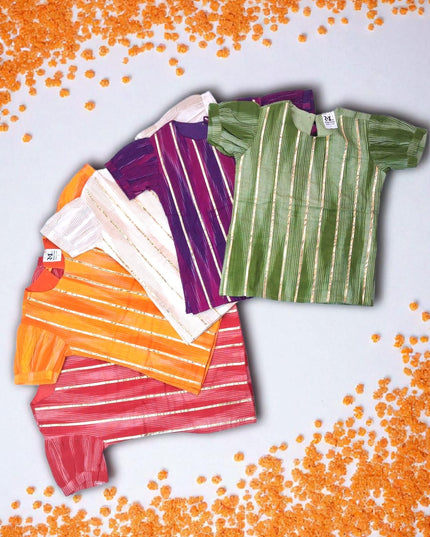Ikkat Kurti Girls Set - Festive Outfit  - Ethnic Collection