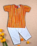 Orange Ikkat Kurti / S