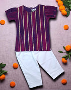 Purple Ikkat Kurti / S