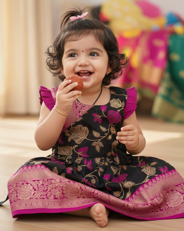 🖤 Sankranti Black Special Edition - Exclusive Girls Collection - Traditional Festive Wear