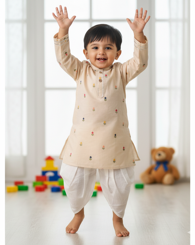 Mal Kurta Dhoti Boys Set  - Festive Outfit - Ethnic Collection