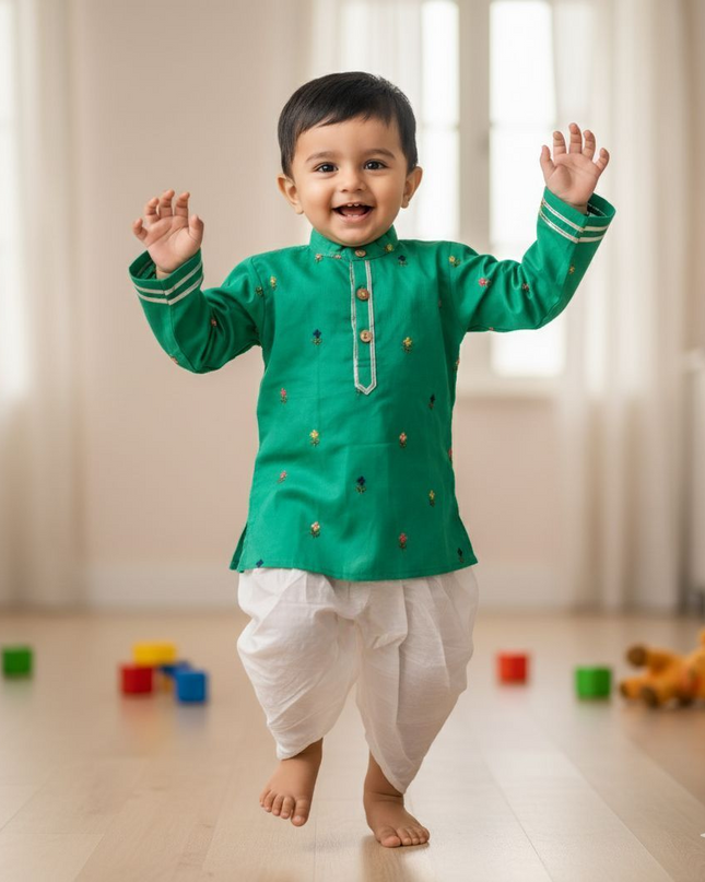 Mal Kurta Dhoti Boys Set  - Festive Outfit - Ethnic Collection