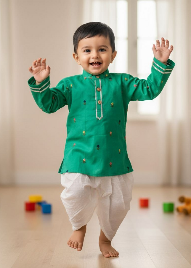Mal Kurta Dhoti Boys Set  - Festive Outfit - Ethnic Collection
