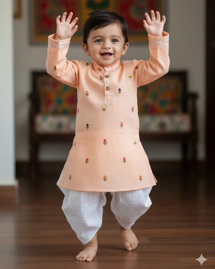 Mal Kurta Dhoti Boys Set  - Festive Outfit - Ethnic Collection