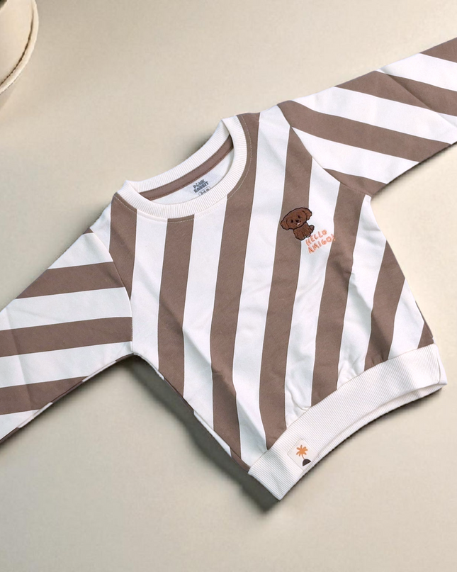 Kids Hosiery Full Sleeves T-Shirt (Stripes)