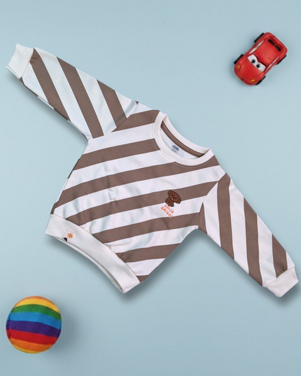 Kids Hosiery Full Sleeves T-Shirt (Stripes)