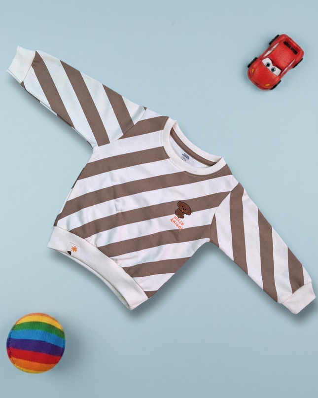 Kids Hosiery Full Sleeves T-Shirt (Stripes)