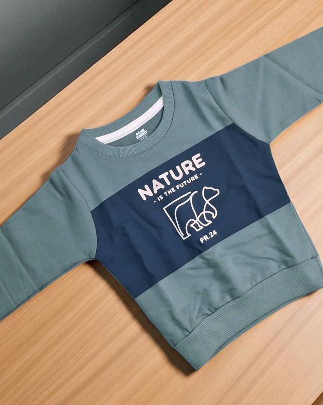 Kids Hosiery Full Sleeves T-Shirt (NATURE)