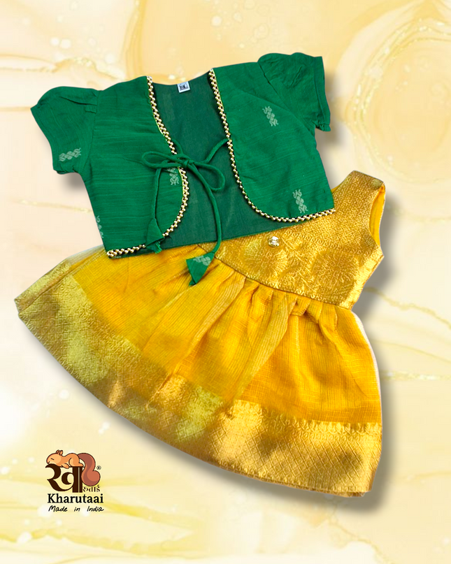 Baby Girl Jacket Frock  - Festive Outfit - Ethnic Collection