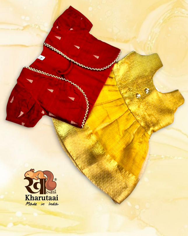 Baby Girl Jacket Frock  - Festive Outfit - Ethnic Collection