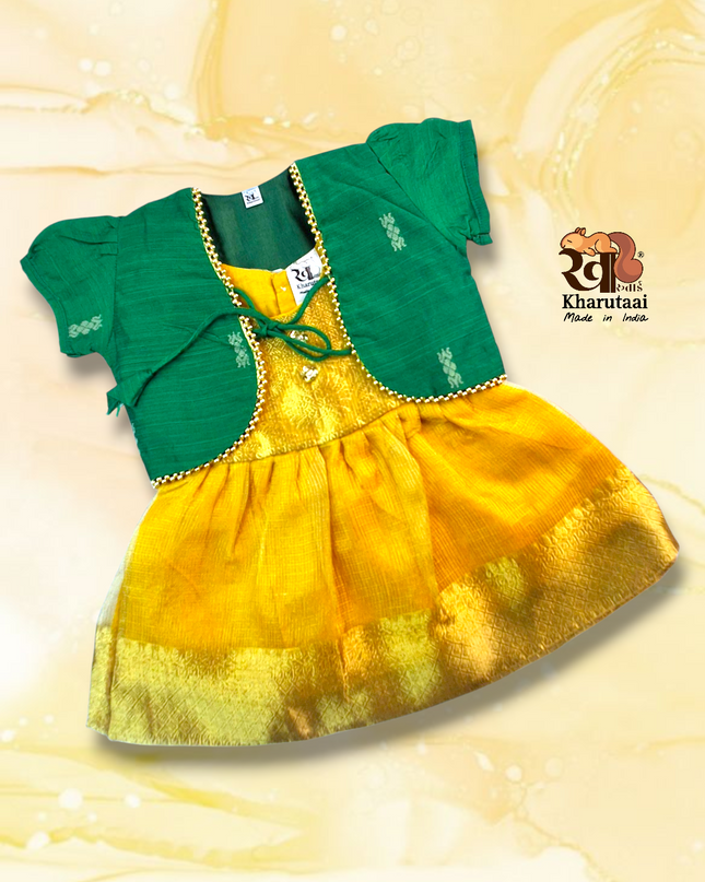 Baby Girl Jacket Frock  - Festive Outfit - Ethnic Collection
