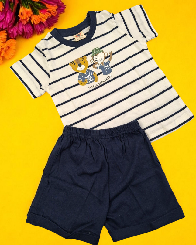 Tshirt Pant Half Sleeves Set  (LITTLE EXPLORERS)