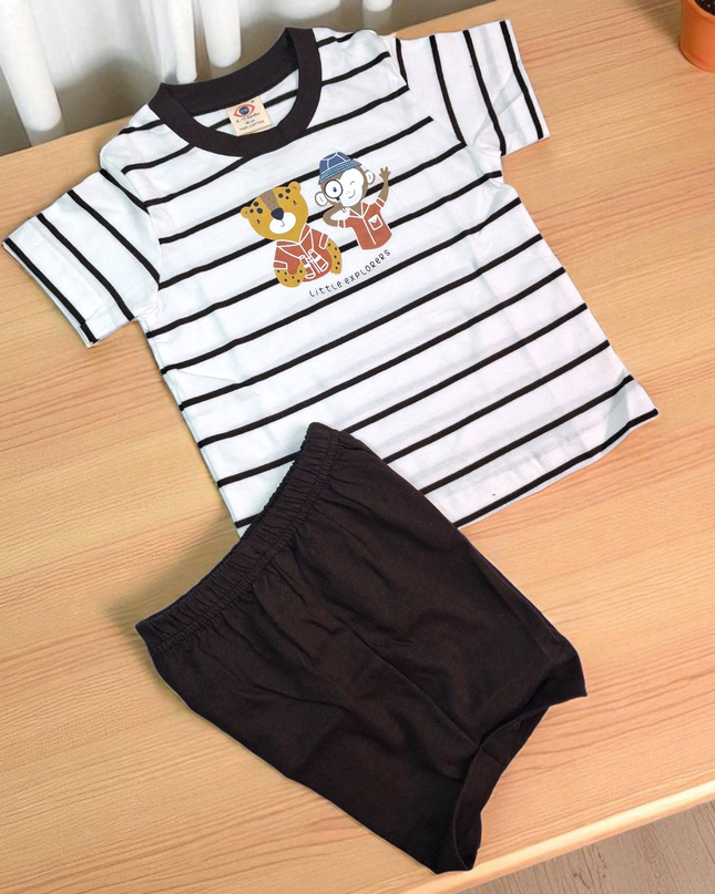 Tshirt Pant Half Sleeves Set  (LITTLE EXPLORERS)